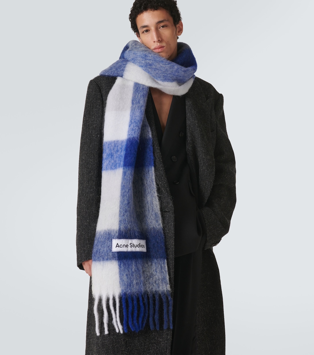 Bufanda de mezcla de lana a cuadros | Acne Studios