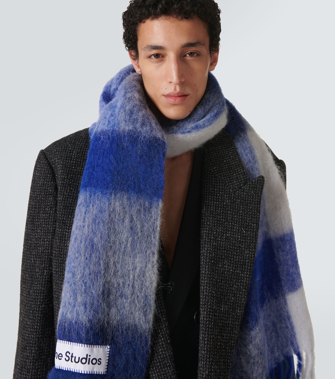 Bufanda de mezcla de lana a cuadros | Acne Studios
