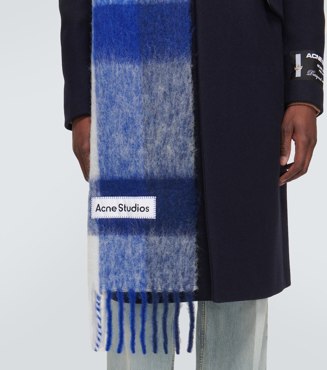 Bufanda de mezcla de lana a cuadros | Acne Studios