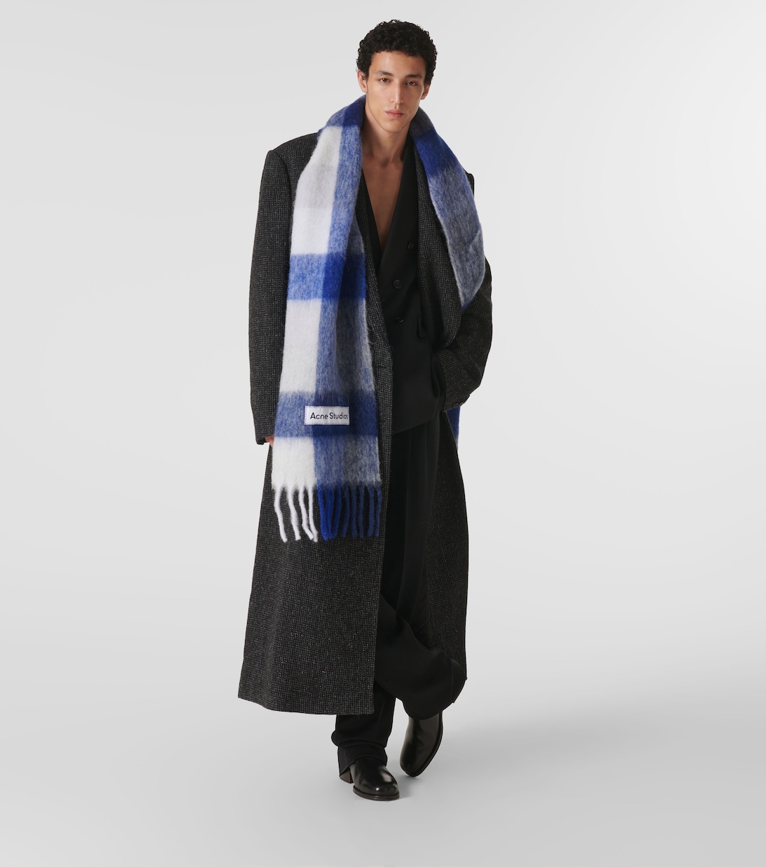 Bufanda de mezcla de lana a cuadros | Acne Studios