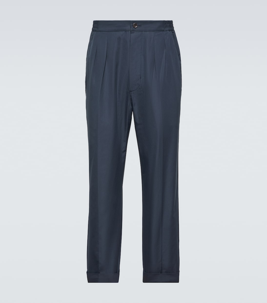Pantalones rectos de algodón y seda | Tom Ford