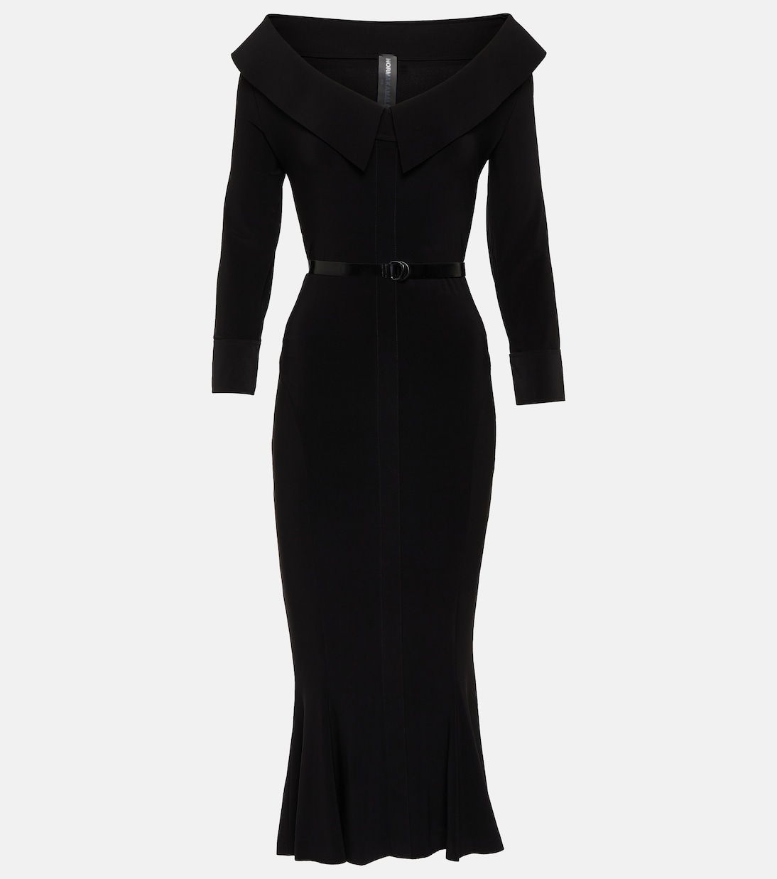 Off-shoulder jersey midi dress | Norma Kamali