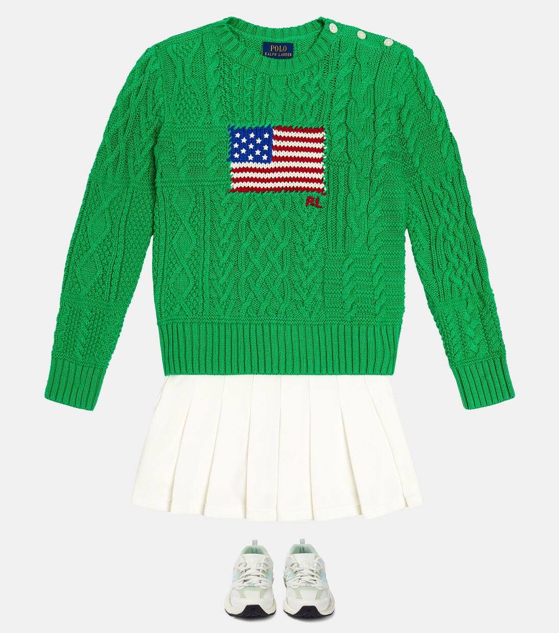 Pullover in cotone a trecce | Polo Ralph Lauren Kids