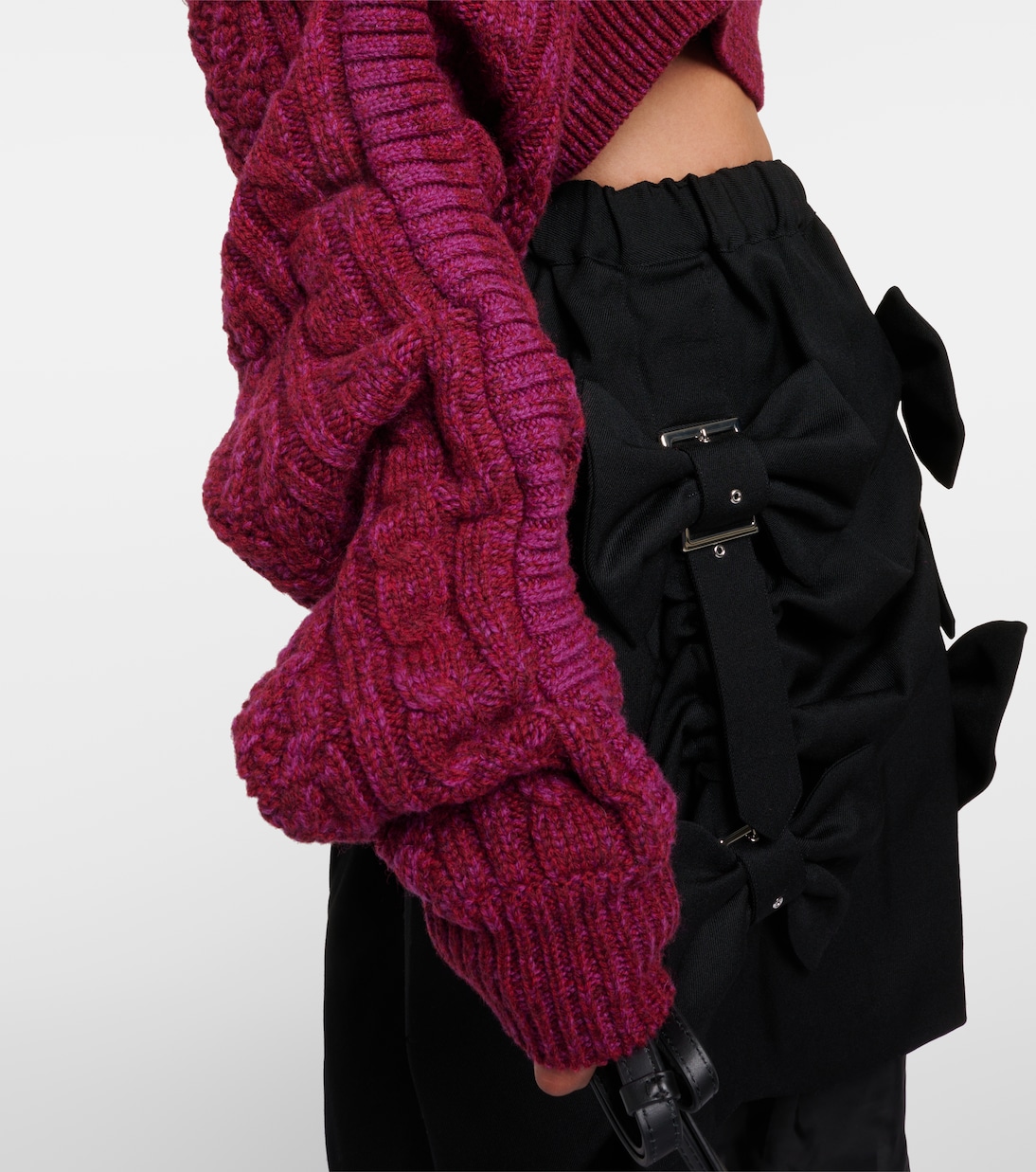 Cropped-Pullover aus Wolle | Noir Kei Ninomiya