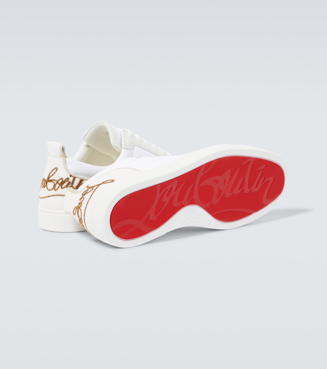Fun Louis Junior leather sneakers in white Christian Louboutin Mytheresa