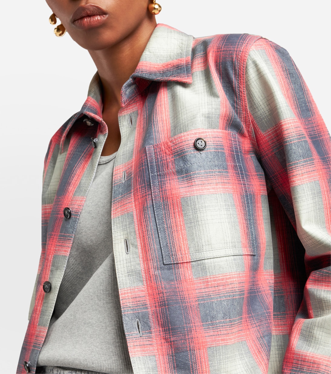 Chaqueta Camisera de Piel con Efecto Óptico de Bottega Veneta para Jóvenes Modernos
