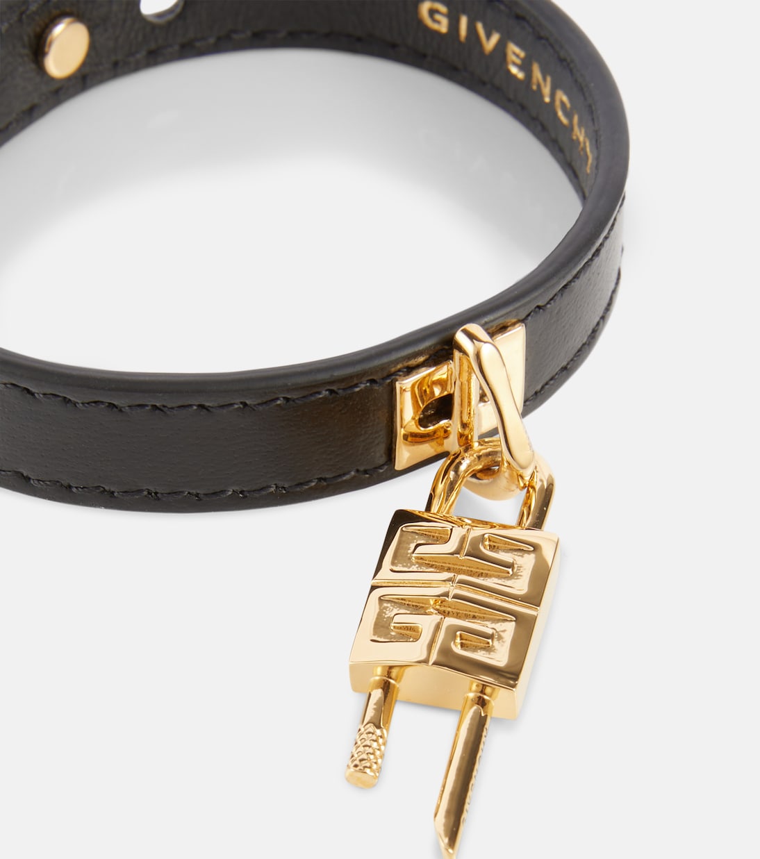 Bracciale in pelle con lucchetto Givenchy Mini 4G, stile giovane e moderno