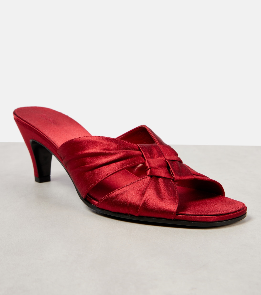 Mules Soft Knot 65 en satin | The Row