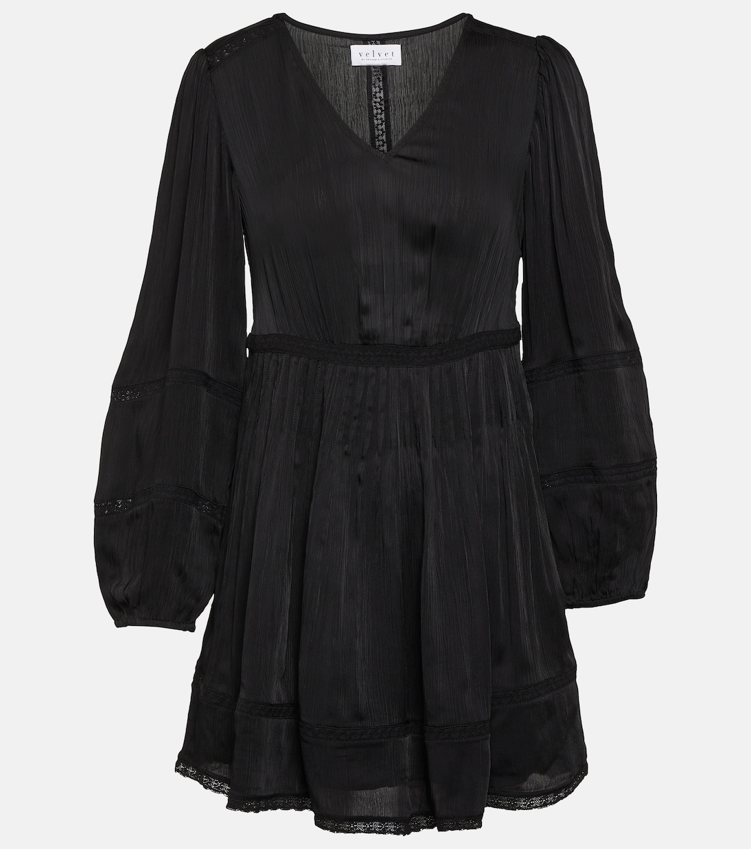 Vestido corto Bethel con encaje | Velvet