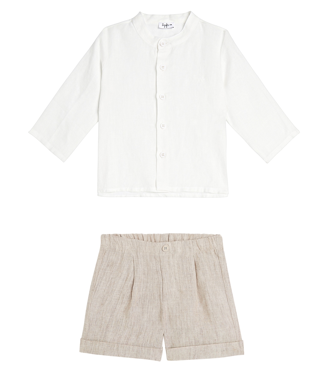 Bebé - set de camisa y shorts de lino | Il Gufo