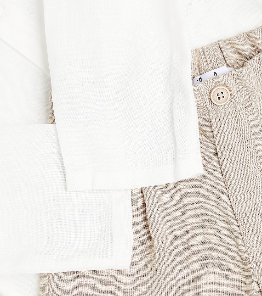 Bebé - set de camisa y shorts de lino | Il Gufo