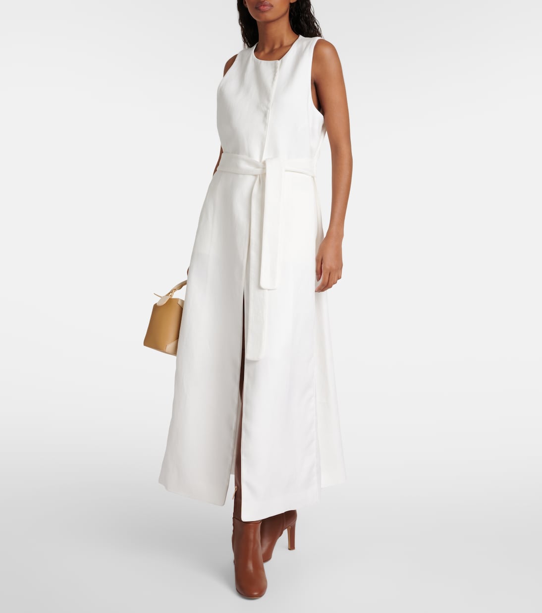 Abito midi Aureo in twill di lino | Max Mara