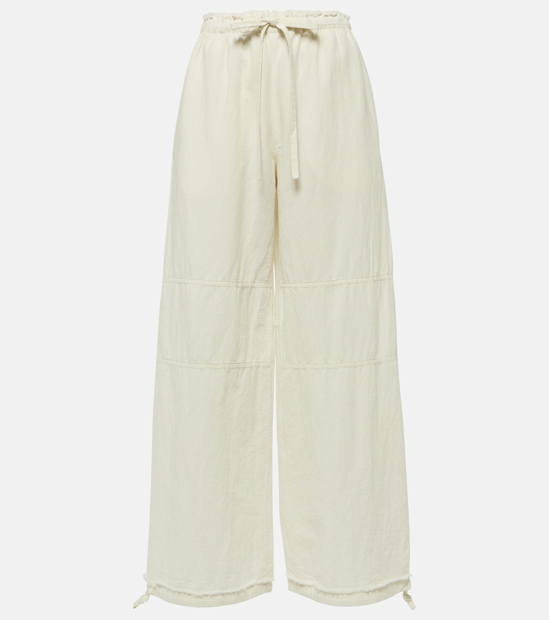 Weite Mid-Rise-Hose aus Baumwolle und Leinen | Acne Studios