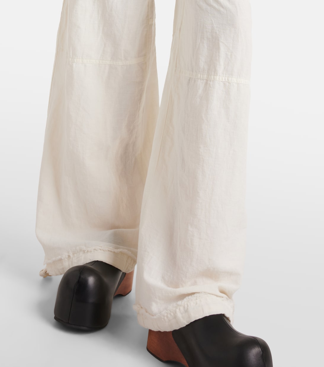 Weite Mid-Rise-Hose aus Baumwolle und Leinen | Acne Studios