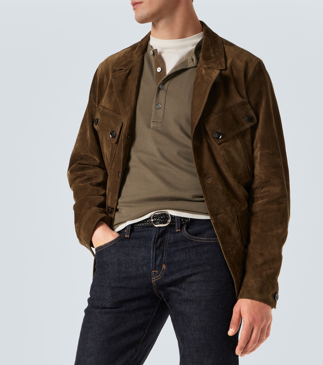 Woven leather belt | Tom Ford