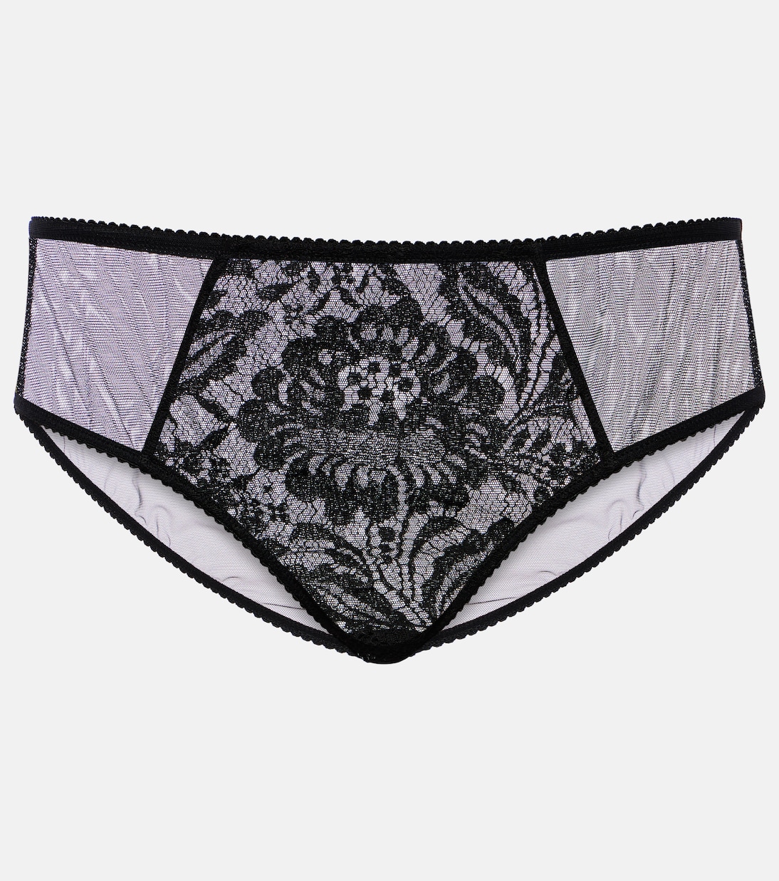Slip in pizzo e tulle a vita alta | Dolce&Gabbana