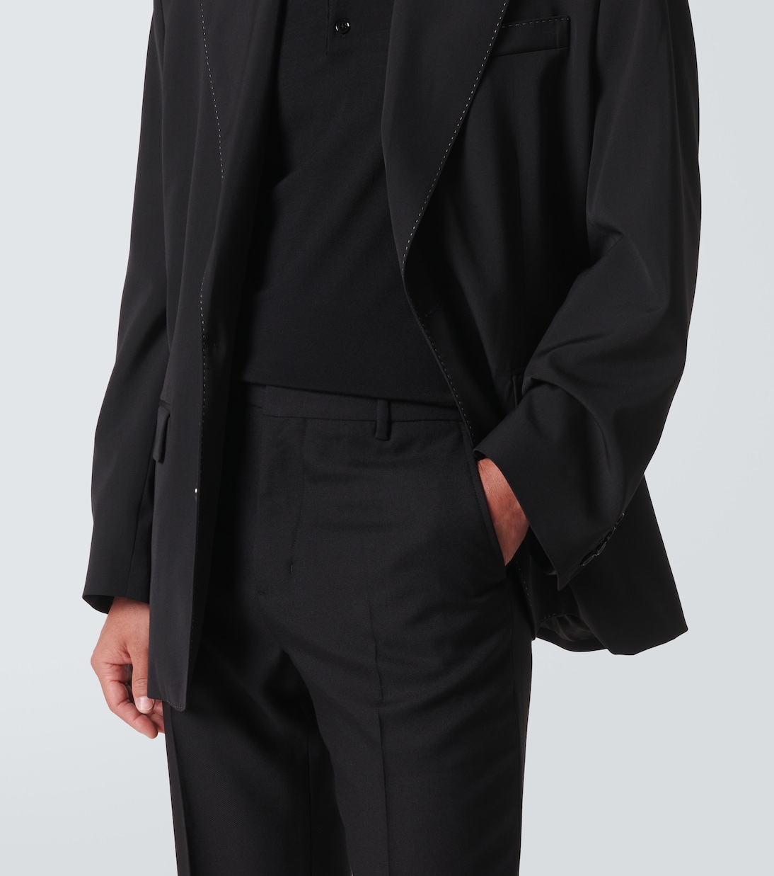 Pleated virgin wool pants | Ami Paris