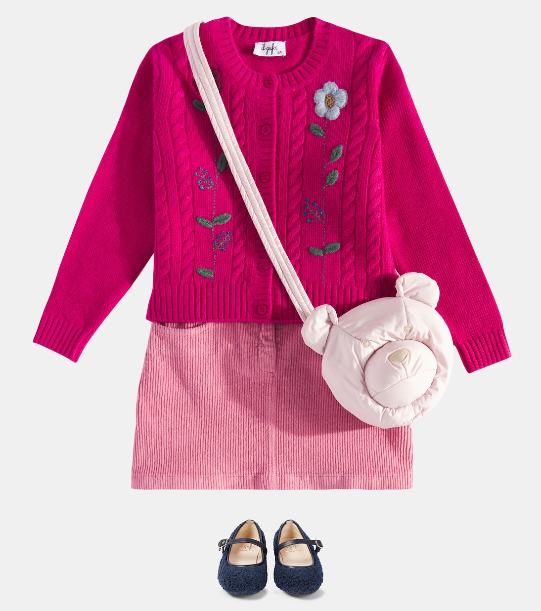 Ballerine in shearling sintetico con pelle | Il Gufo