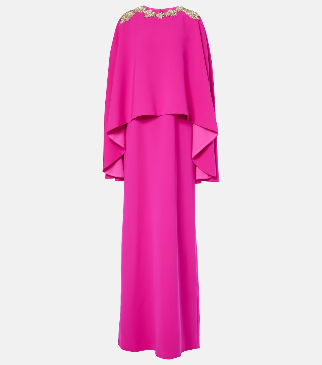 Elin embellished caped crêpe gown | Costarellos