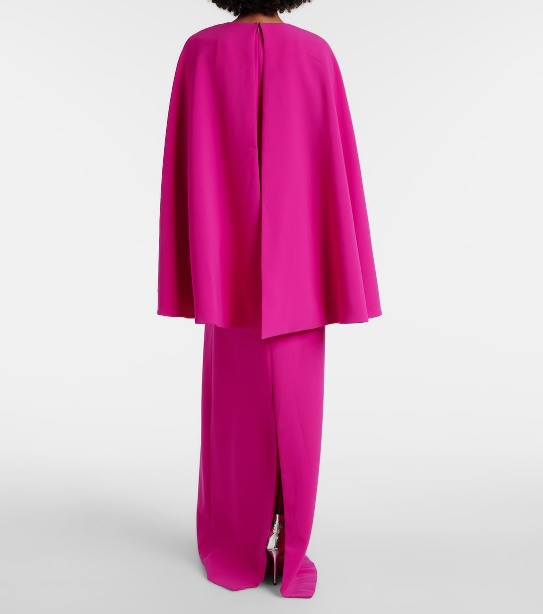 Elin embellished caped crêpe gown | Costarellos