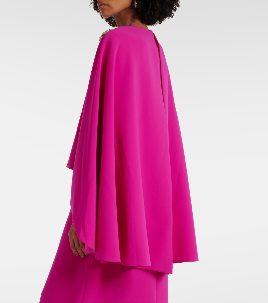 Elin embellished caped crêpe gown | Costarellos