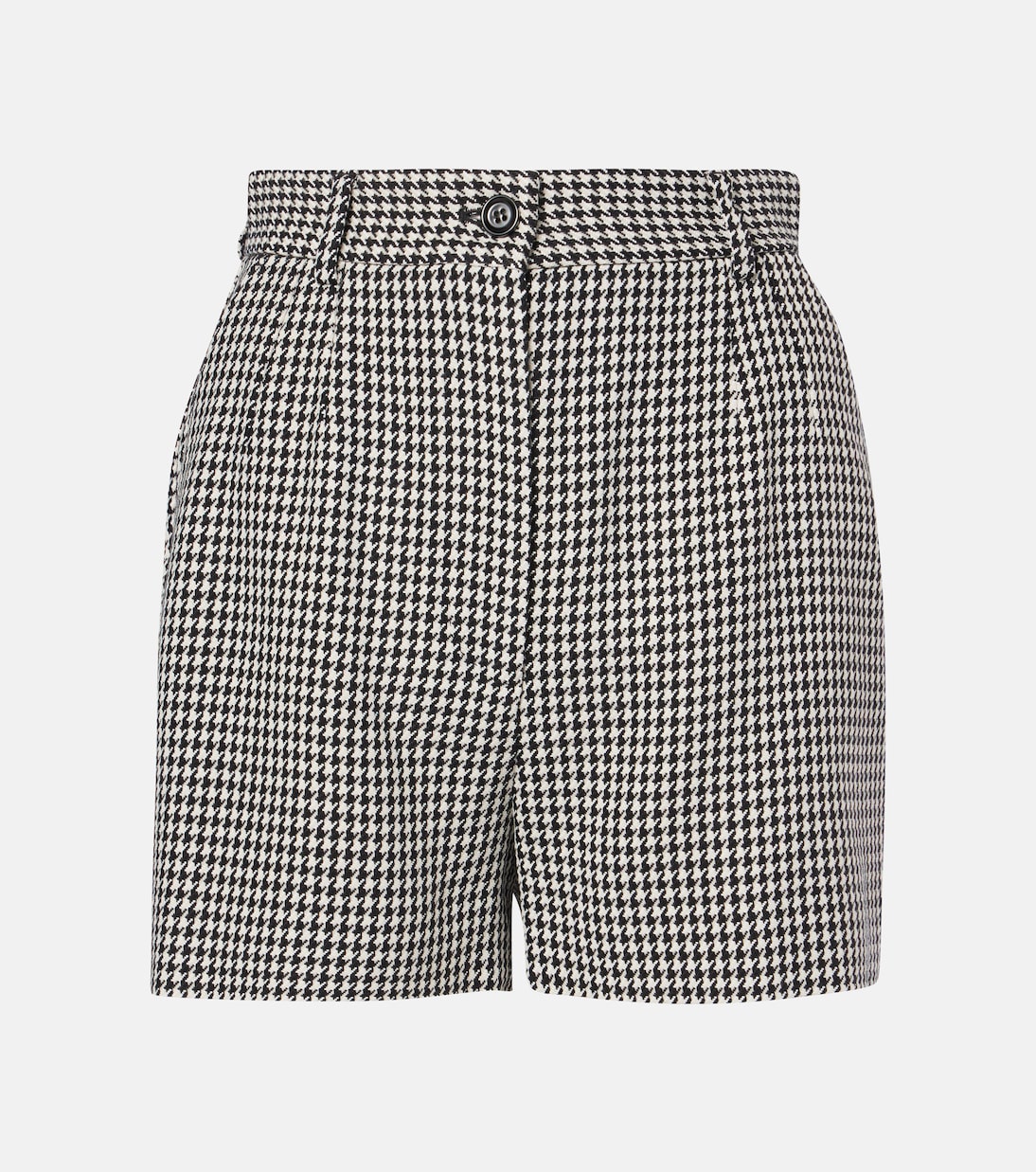 Houndstooth high-rise wool-blend shorts | Dolce&Gabbana