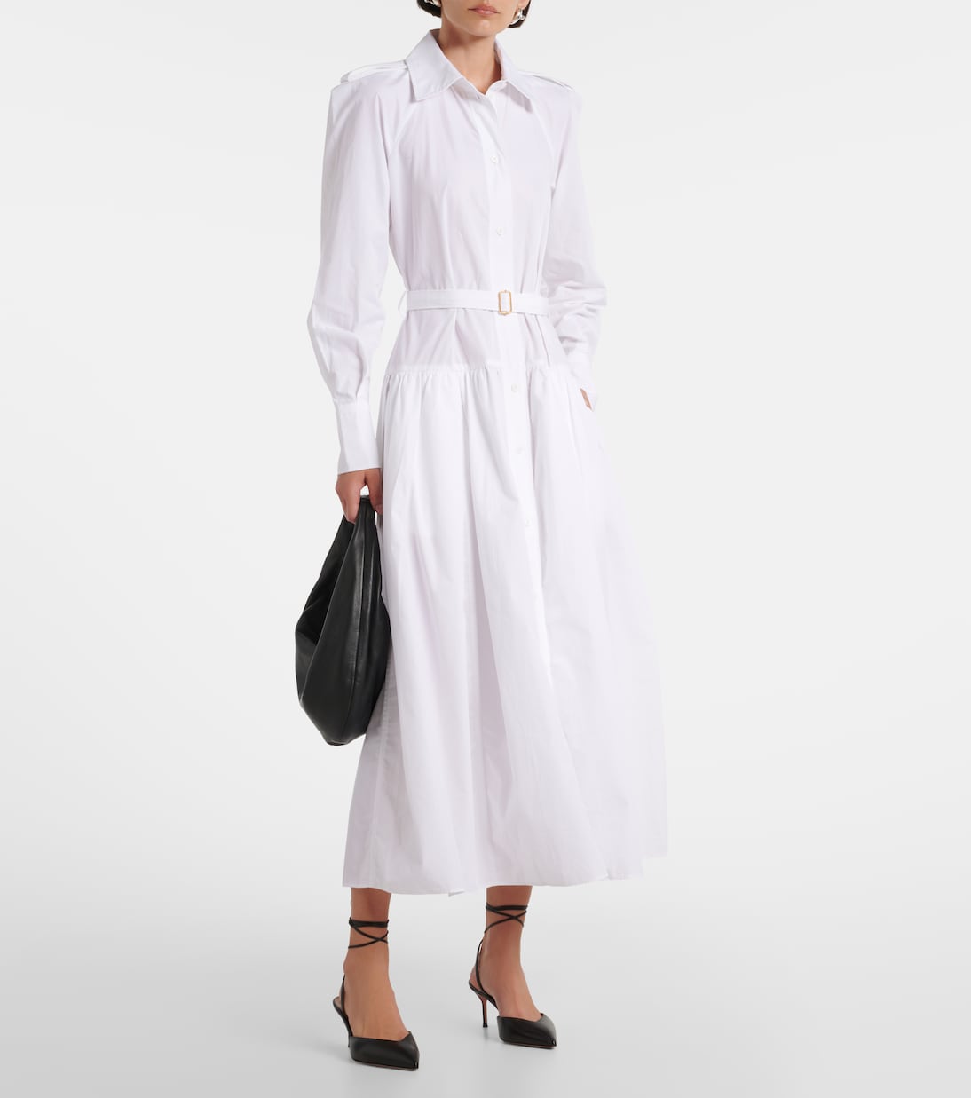 Hemdblusenkleid aus Baumwollpopeline | Patou
