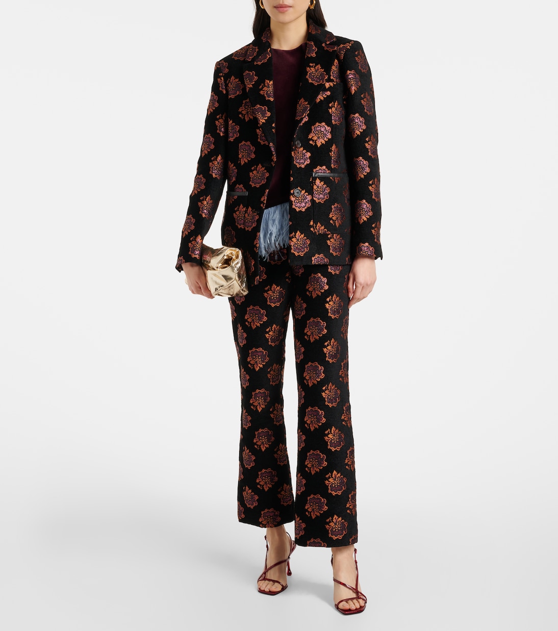 Blazer Kelly en jacquard à fleurs | La DoubleJ