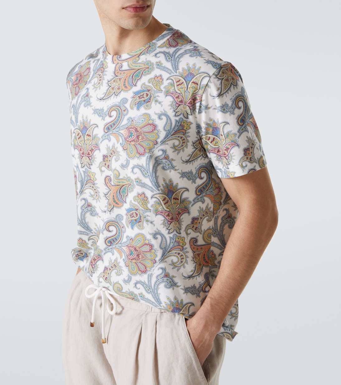 T-shirt en coton à motif cachemire | Etro