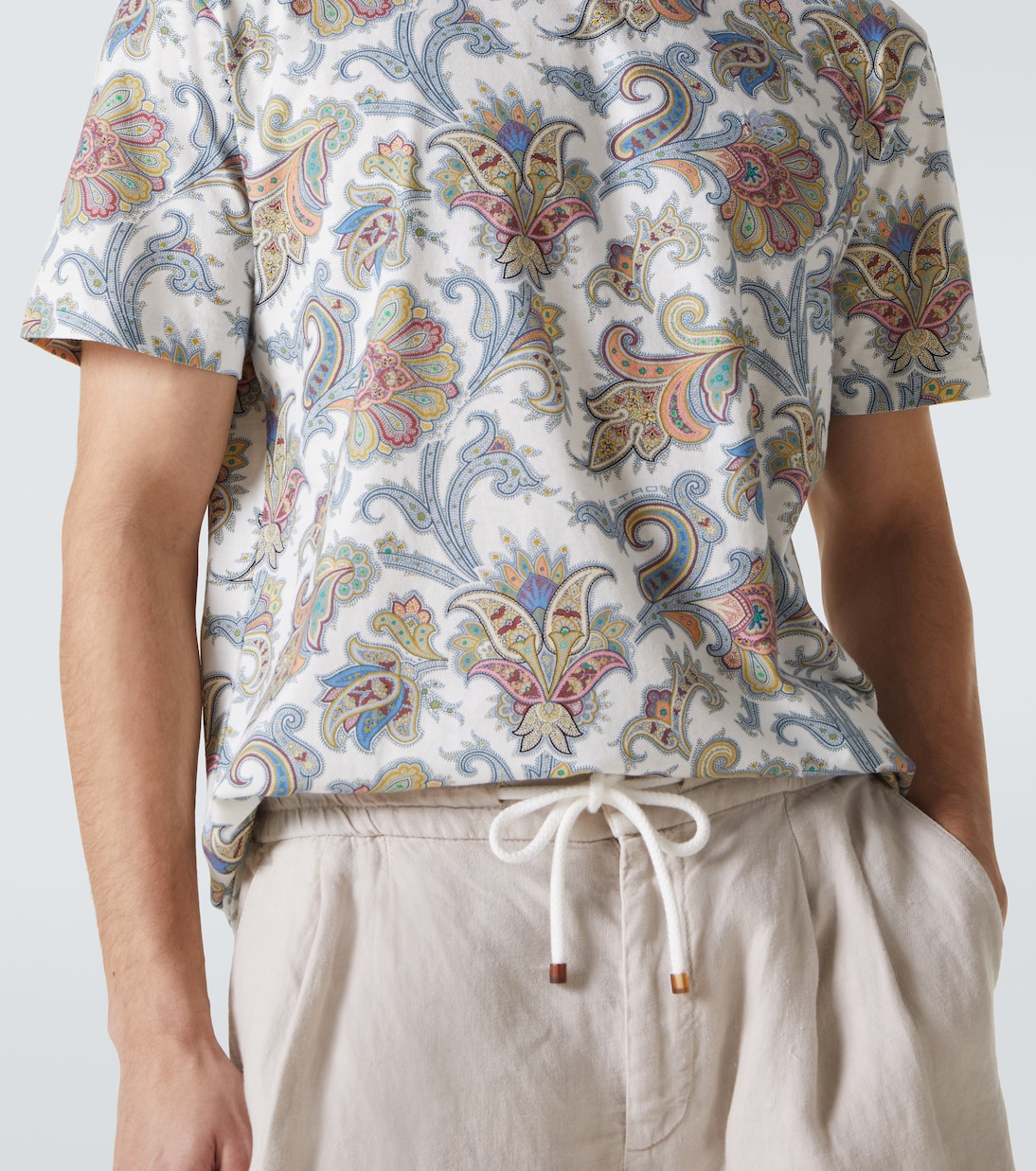 T-shirt en coton à motif cachemire | Etro