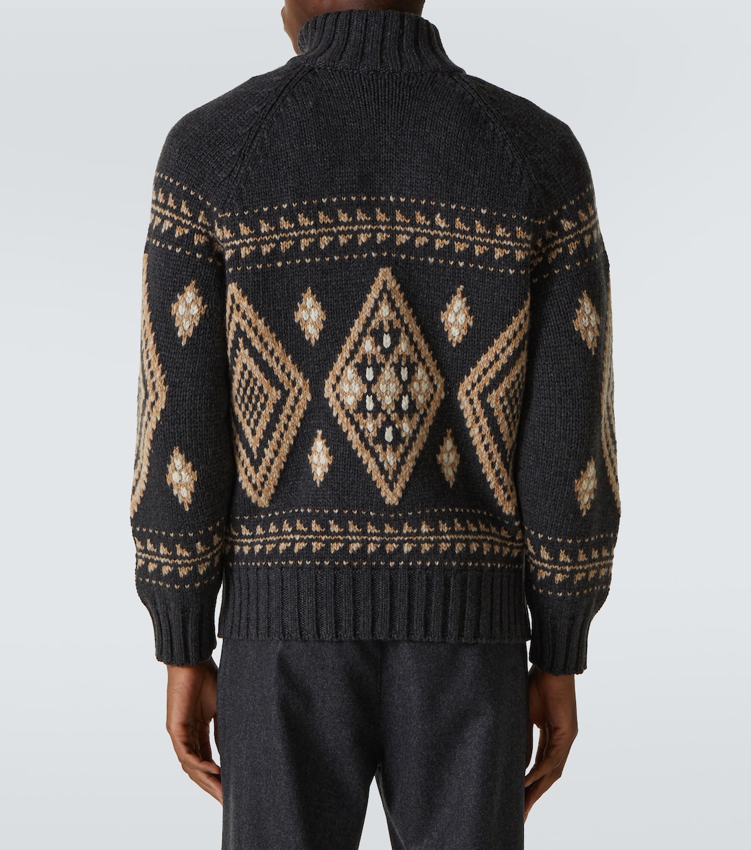 Jacke aus Kaschmir-Jacquard | Brunello Cucinelli