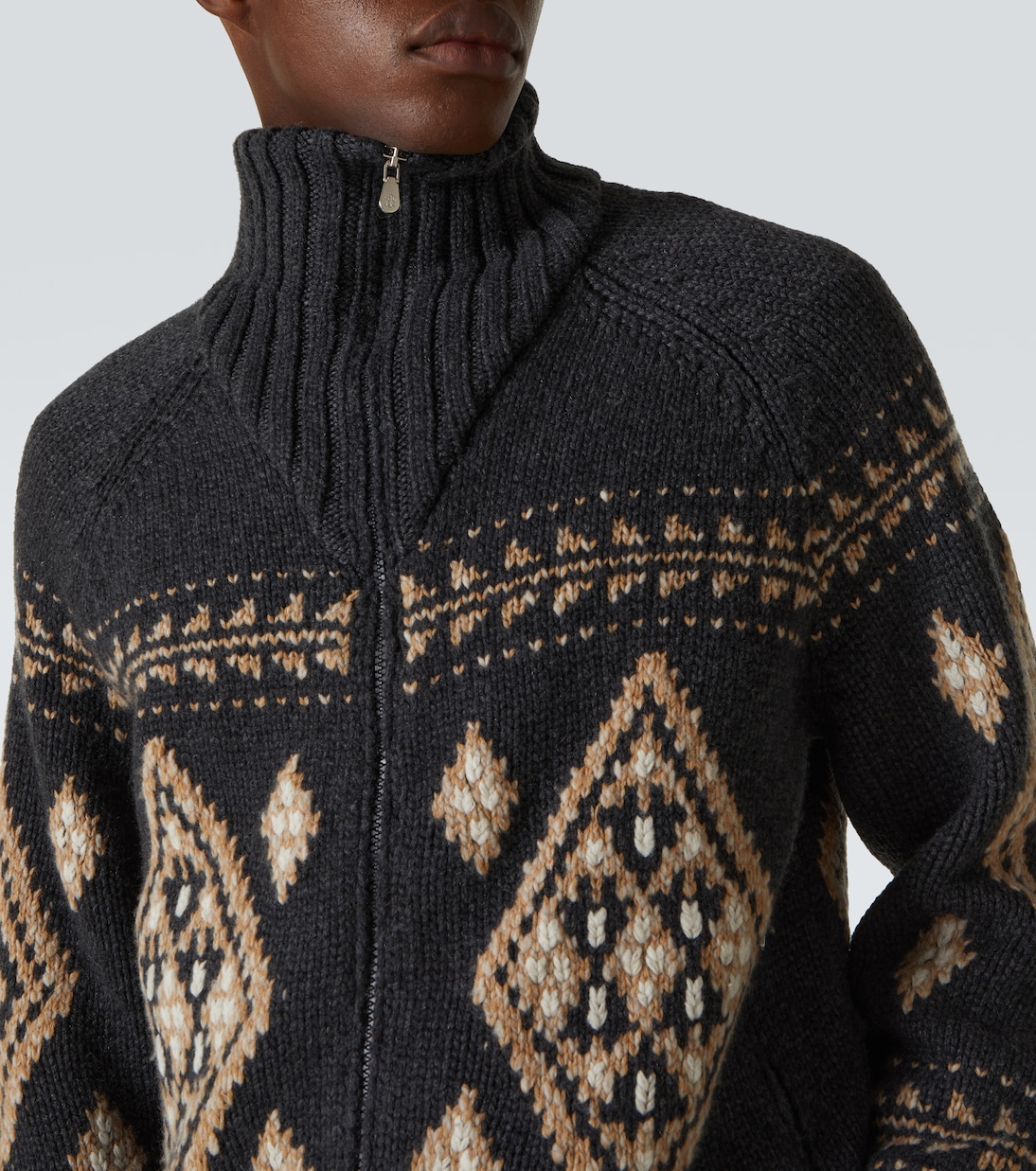 Jacke aus Kaschmir-Jacquard | Brunello Cucinelli