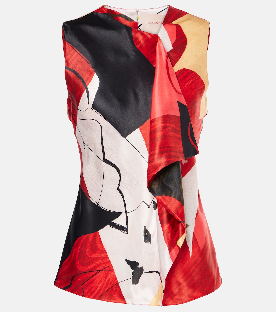 Top Kiara de satén estampado | Roksanda