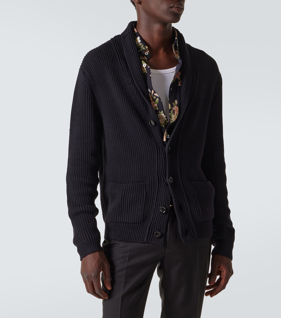 Ribbed-knit wool and silk cardigan | Tom Ford