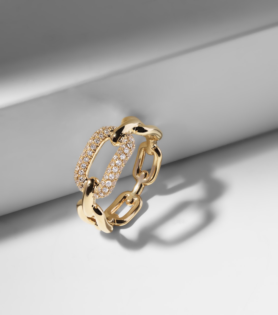 Bague Cable Link en or 18 ct et diamants | Shay Jewelry