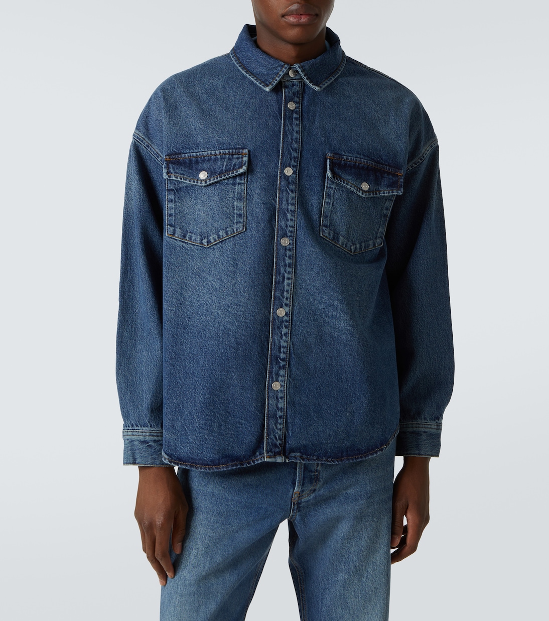 Hemdjacke aus Denim | Frame