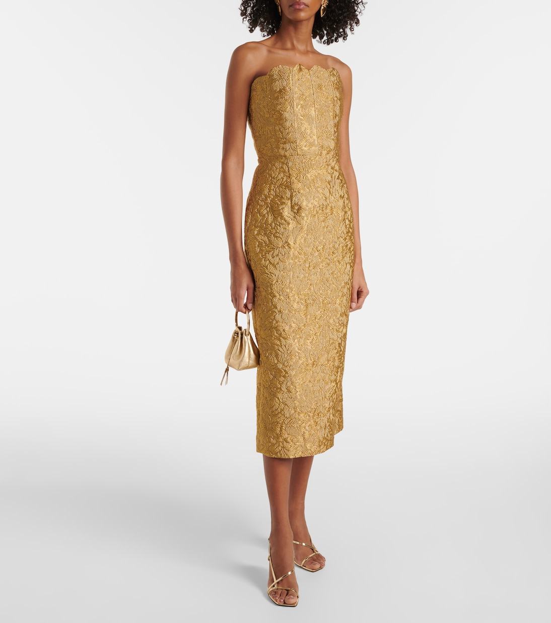 Abito midi Marcella in broccato | Markarian