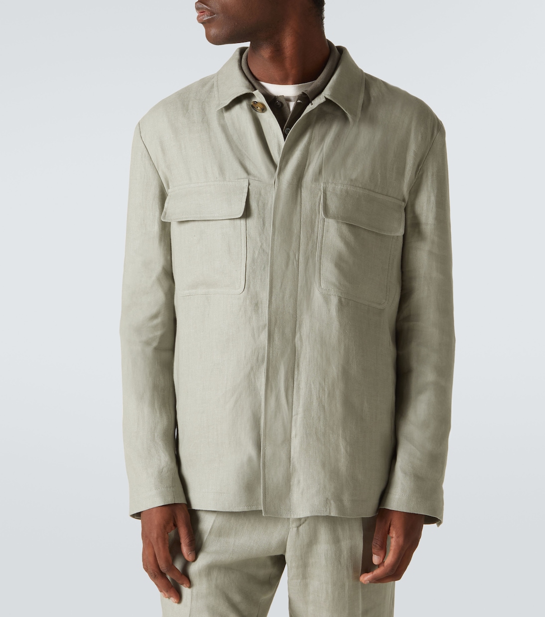 Hemdjacke aus Leinen | Lardini