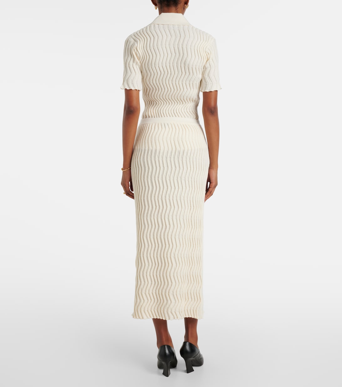 Jupe midi en laine | Bottega Veneta
