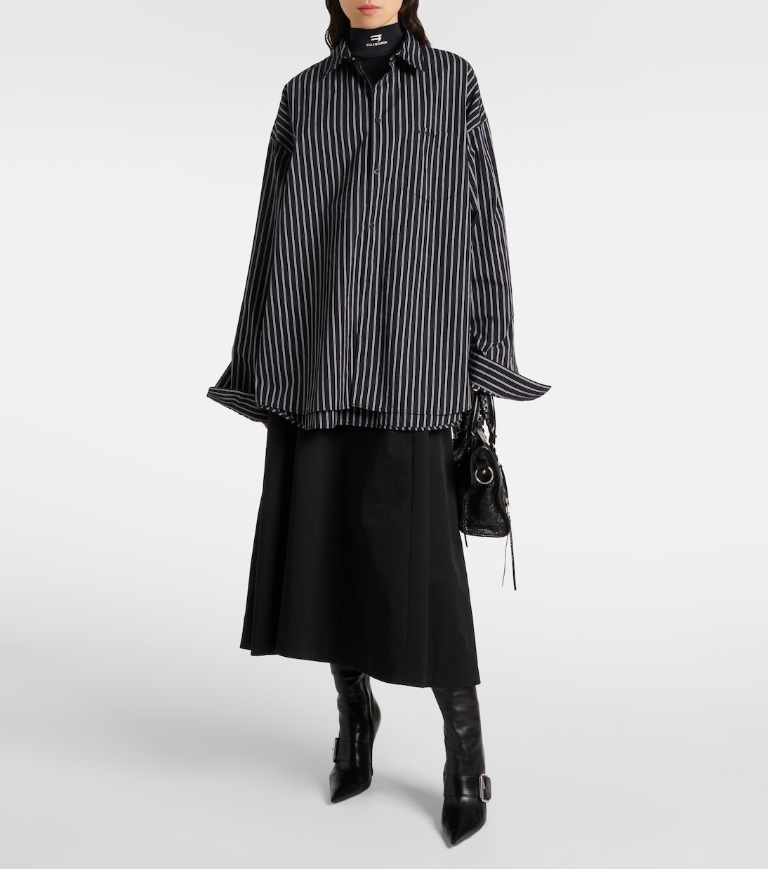 Camicia Flatground in cotone a righe | Balenciaga