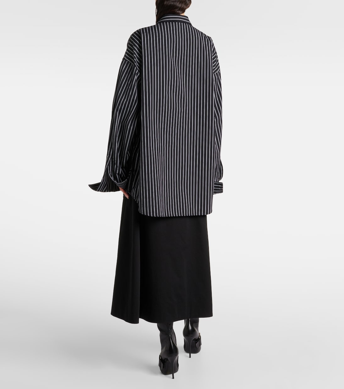 Camicia Flatground in cotone a righe | Balenciaga