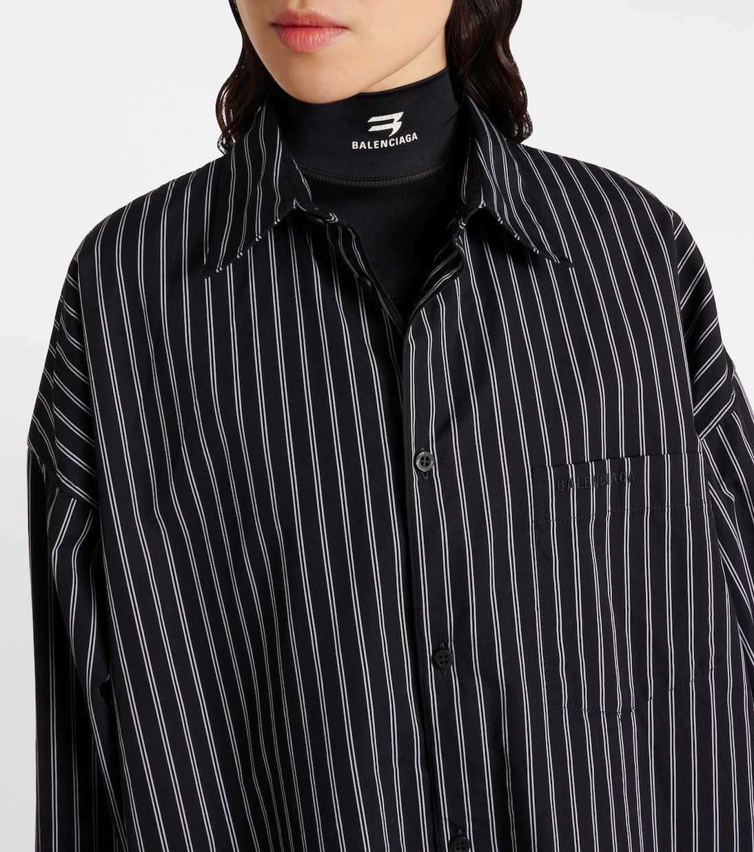 Camicia Flatground in cotone a righe | Balenciaga