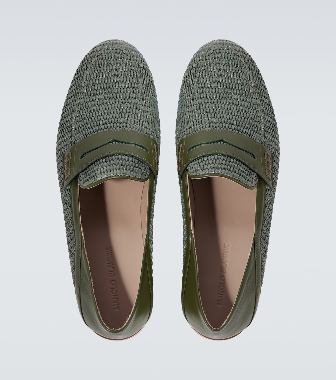 Loafers Padstow aus Raffiabast mit Leder | Manolo Blahnik