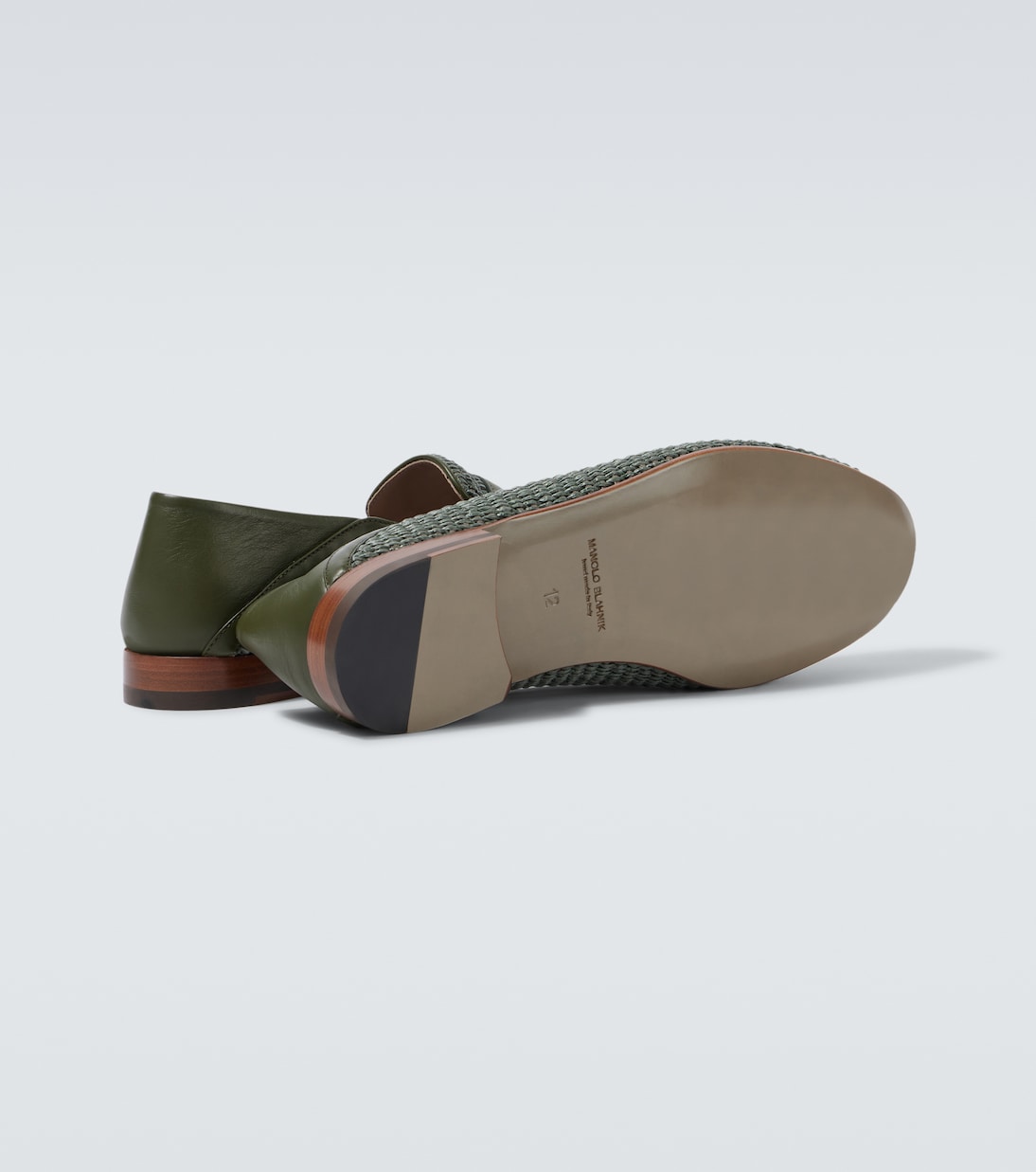 Loafers Padstow aus Raffiabast mit Leder | Manolo Blahnik