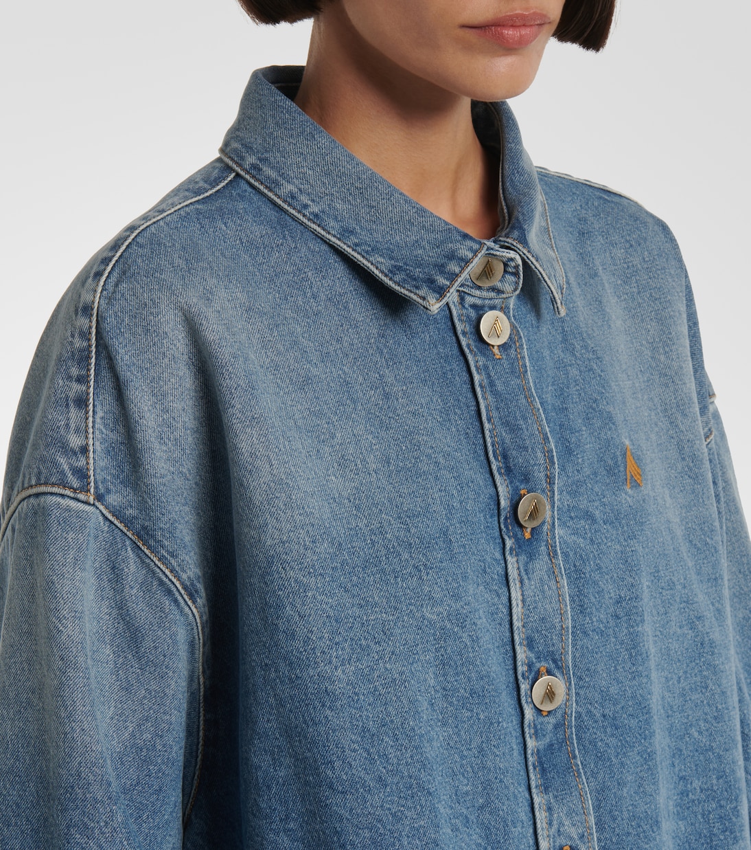 Sobrecamisa asimétrica Diana de denim | The Attico