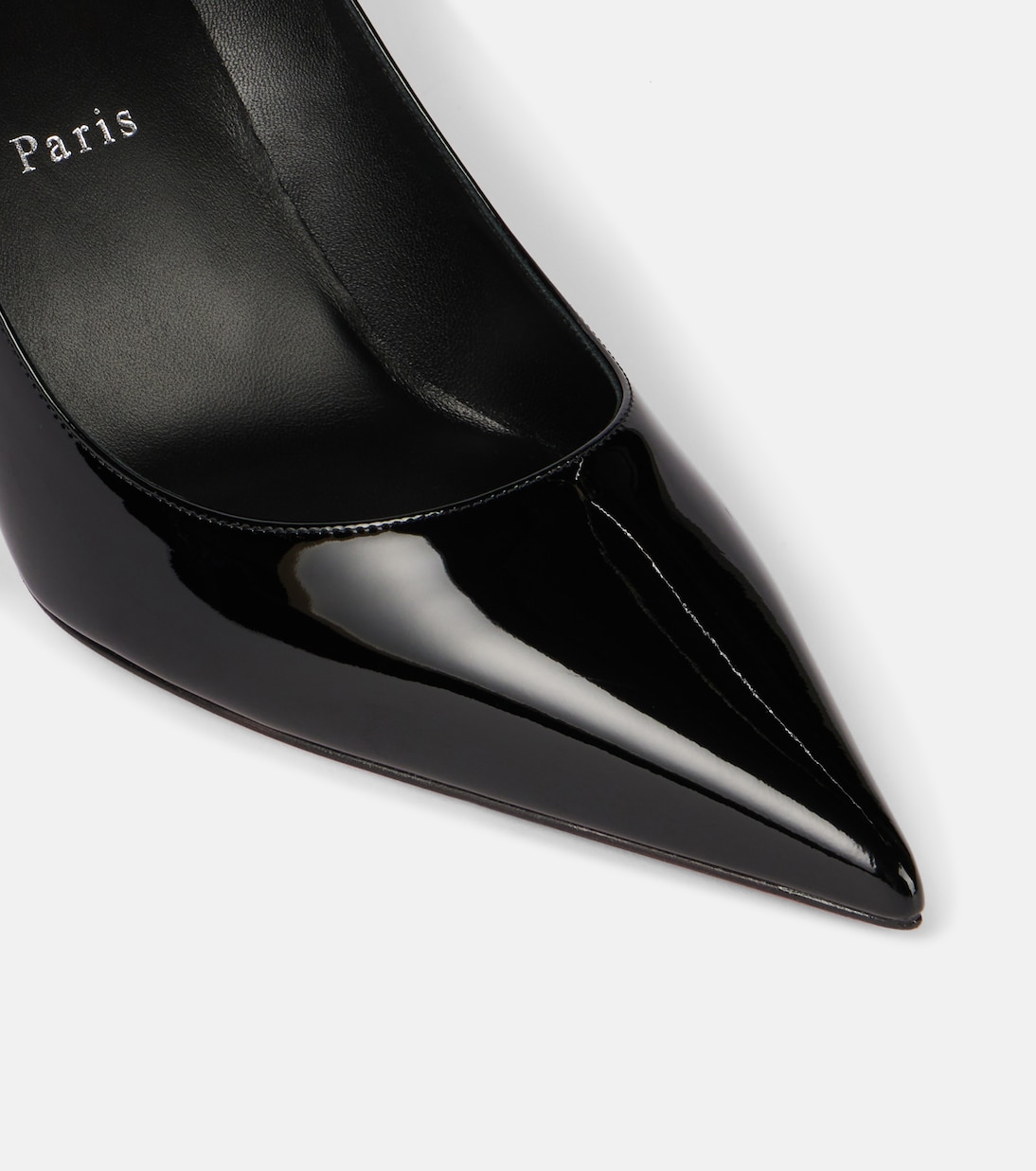 Scarpe con tacco Miss Z 80 in vernice di Christian Louboutin, stile giovane e audace