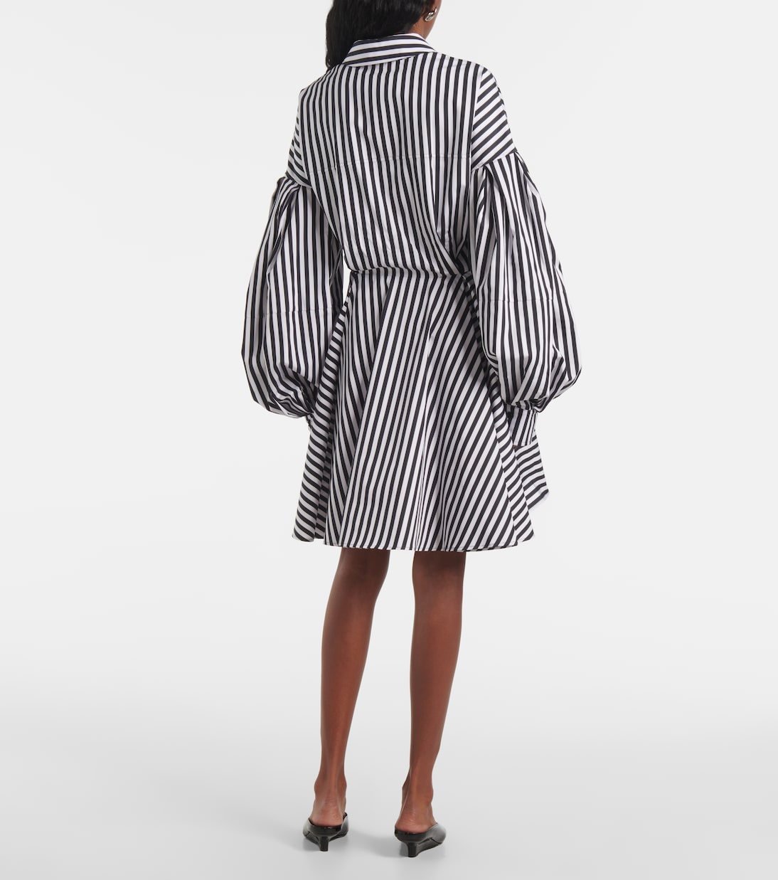 Vestido midi en popelín a rayas | Nina Ricci