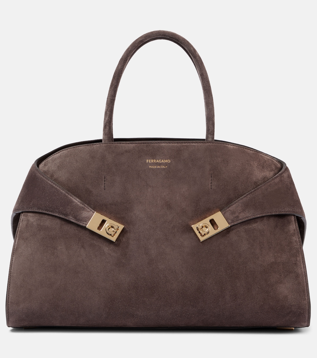 Hug Large suede tote bag | Ferragamo