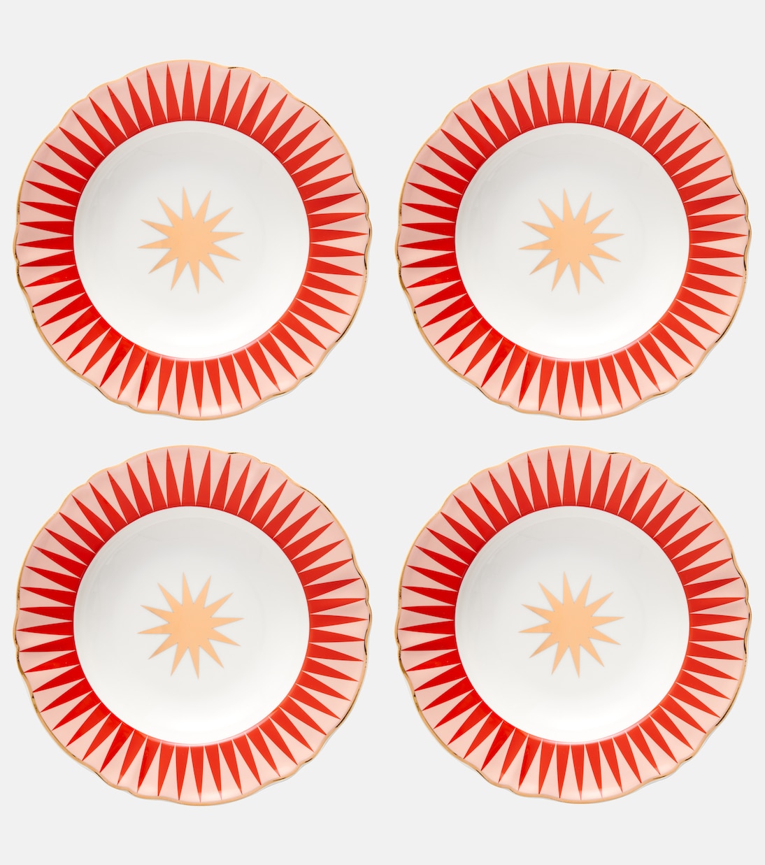 Baleno set of 4 porcelain soup plates | Bitossi