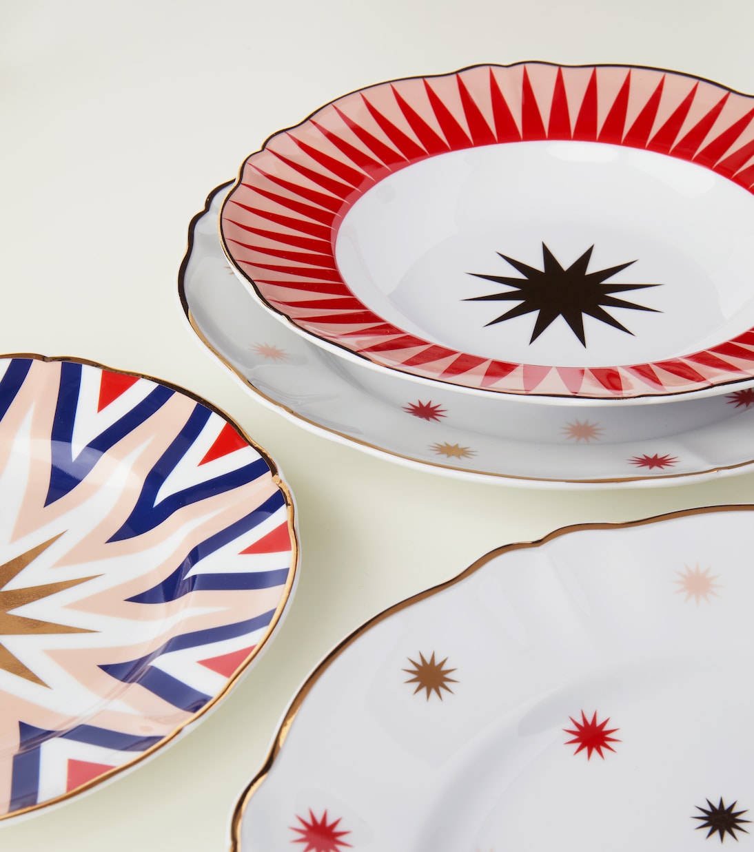 Baleno set of 4 porcelain soup plates | Bitossi